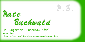 mate buchwald business card